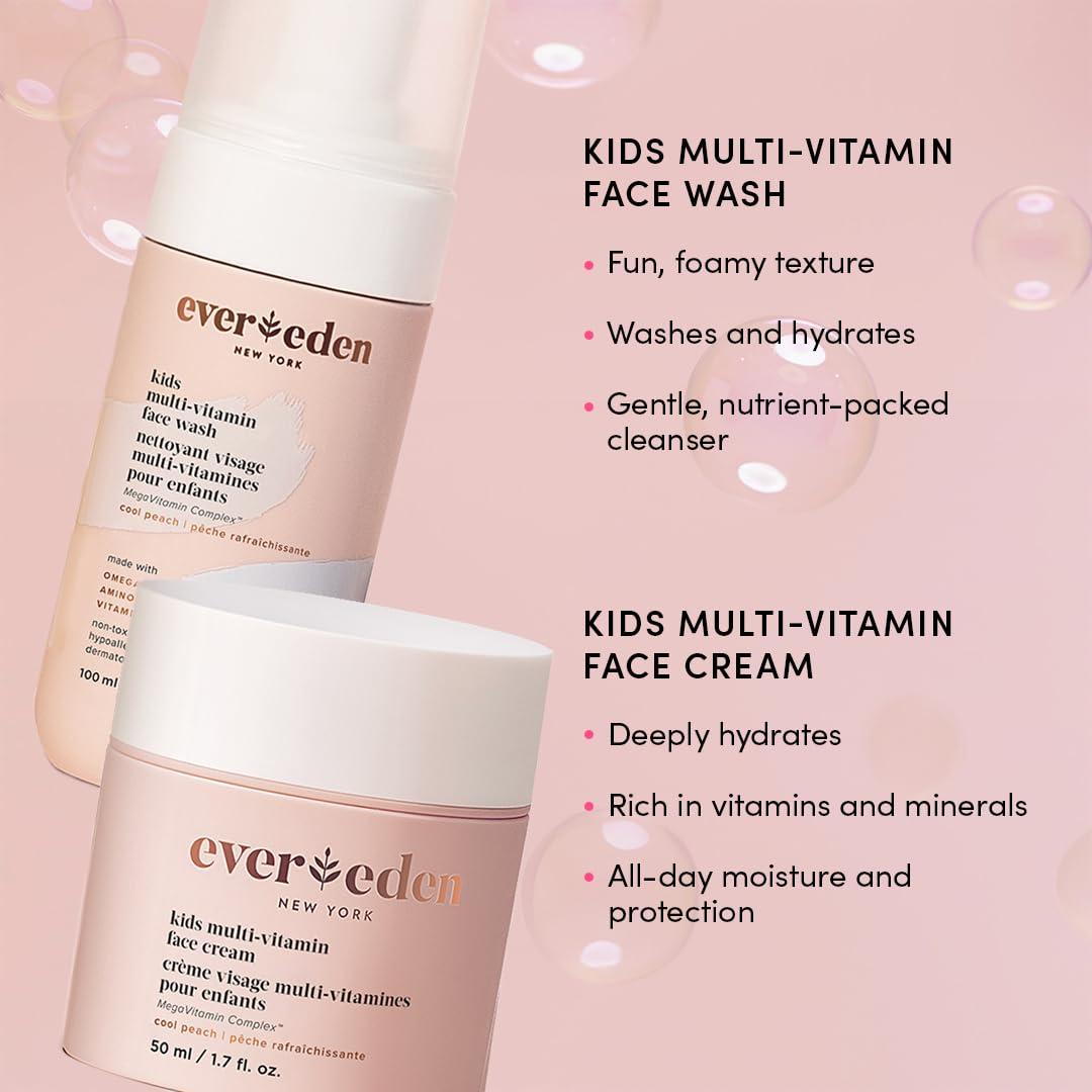 imageEvereden Happy Kids Skin ampamp Lips Routine  MultiVitamin Face Wash ampamp Face Cream Peach ampamp Tinted Lip Oil Sakura Pink Set  Clean ampamp Vegan Skin Care for Kids 3  Moisturizing Nourishing ampamp ProtectivePeach  Pink