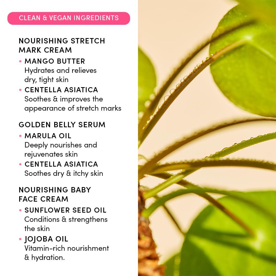 imageEvereden Mama ampamp Baby Discovery Set  DermatologistDeveloped Clean ampamp Vegan Maternity Skin Care Bundle  Stretch Mark Cream Belly Serum ampamp Nourishing Baby Face Cream  Postpartum Gifts for New Mom