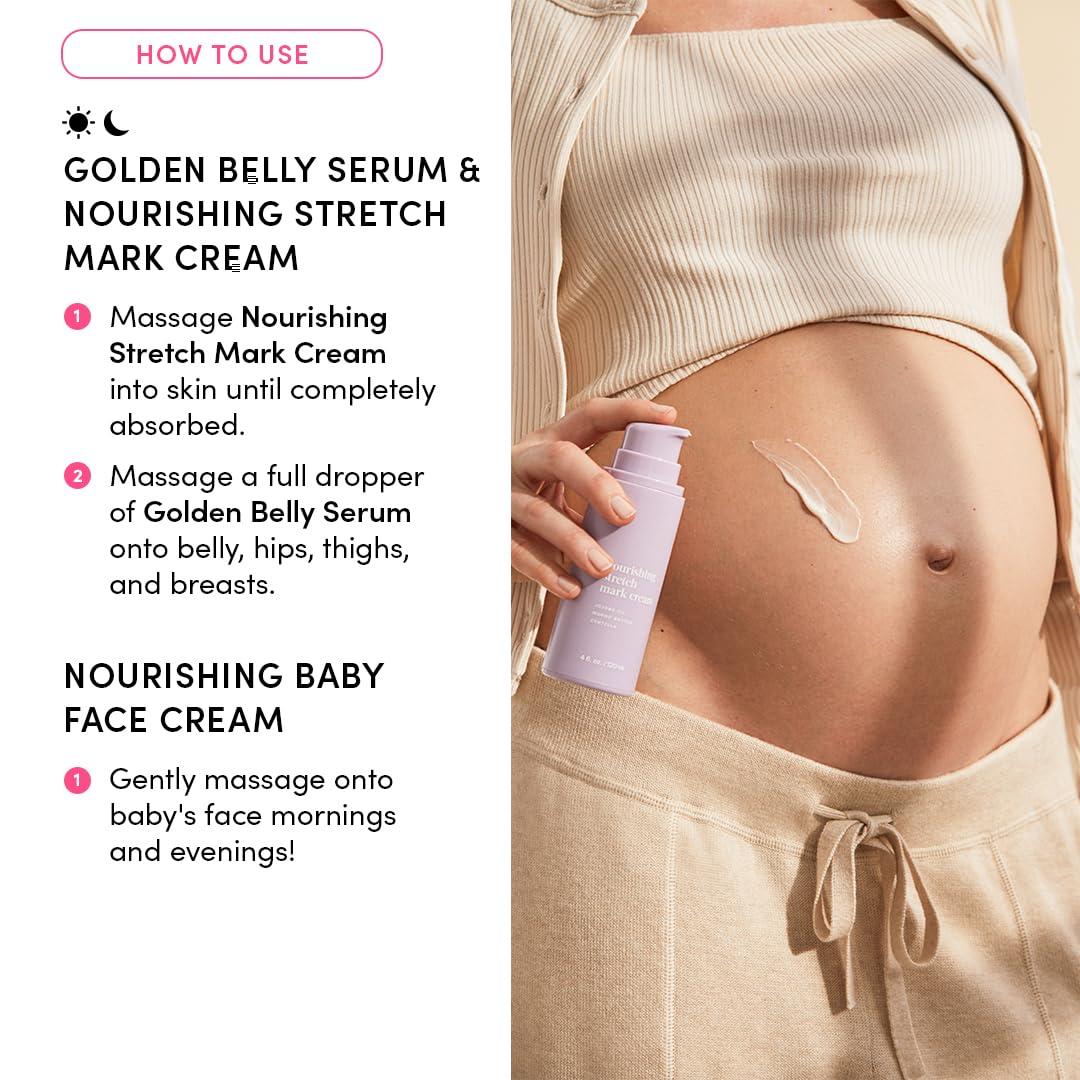 imageEvereden Mama ampamp Baby Discovery Set  DermatologistDeveloped Clean ampamp Vegan Maternity Skin Care Bundle  Stretch Mark Cream Belly Serum ampamp Nourishing Baby Face Cream  Postpartum Gifts for New Mom