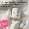 imageEvereden Dry Relief DUO  Face Cream 17oz ampamp Lip Balm 013oz  Clean Vegan ampamp Easy to Use Toddler Chapstick ampamp Baby Cream Bundle for Deep Soothing Hydration  NonGreasy ampamp FragranceFreeDry Skin Relief Duo