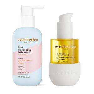 imageEvereden Baby Cradle Cap Care Bundle Clean ampamp Vegan Shampoo Body Wash Protecting Oil for Newborns  Great for the Whole Family