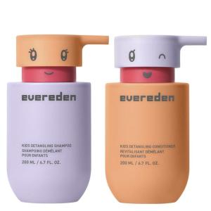 imageEvereden Happy Hair Duo for Kids Vegan Shampoo and Conditioner Set with Detangler Brush  Strengthens ampamp Smooths All Hair TypesShampoo and Conditioner