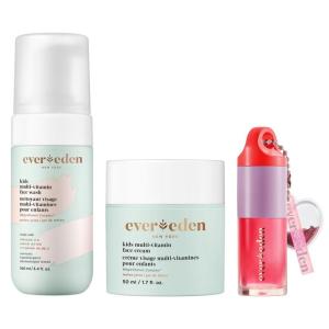 imageEvereden Happy Kids Skin ampamp Lips Routine  MultiVitamin Face Wash ampamp Face Cream Peach ampamp Tinted Lip Oil Sakura Pink Set  Clean ampamp Vegan Skin Care for Kids 3  Moisturizing Nourishing ampamp ProtectiveMelon  Red