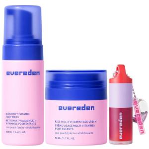 imageEvereden Happy Kids Skin ampamp Lips Routine  MultiVitamin Face Wash ampamp Face Cream Peach ampamp Tinted Lip Oil Sakura Pink Set  Clean ampamp Vegan Skin Care for Kids 3  Moisturizing Nourishing ampamp ProtectivePeach  Red
