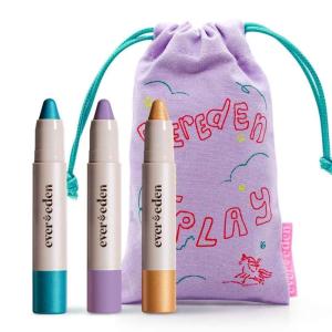 imageEvereden Kids Fantasy Face Crayon Trio NonToxic MultiPurpose Face Eye ampamp Lip Crayon  Creamy Clean Makeup for Kids  Vegan ampamp Safe for Sensitive SkinCrayons Trio