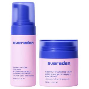 imageEvereden Kids Happy Face Duo Melon Juice  MultiVitamin Face Wash ampamp Face Cream Set  Clean ampamp Vegan Skin Care for Kids 3  Moisturizing Nourishing ampamp Protective Skin Care SetCool Peach