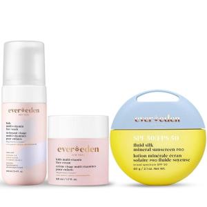 imageEvereden Kids Skincare ampamp Sunscreen Essentials Set  MultiVitamin Face Wash Face Cream ampamp SPF 50 Mineral Sunscreen  Clean Vegan NonToxic Skincare for Kids 3