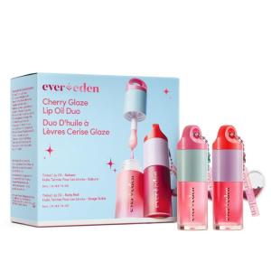 imageEvereden Kids Tinted Non Toxic Lip Gloss Kit Ruby Red ampamp Sakura Pink  Non Toxic Makeup Kit for Girls  Vegan Makeup for Kids  Hydrating Lip Gloss with Cherry Peach ampamp Cranberry OilsRuby Red and Sakura