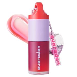 imageEvereden Kids Tinted Non Toxic Lip Gloss Kit Ruby Red ampamp Sakura Pink  Non Toxic Makeup Kit for Girls  Vegan Makeup for Kids  Hydrating Lip Gloss with Cherry Peach ampamp Cranberry OilsRuby Red