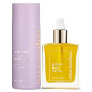 imageEvereden Mama DUO wt Gua Sha  Golden Belly Stretch Mark Oil ampamp Nourishing Stretch Mark Cream  DermatologistDeveloped Clean ampamp Vegan Maternity Skin Care for Skin HydrationMama Must Have Duo