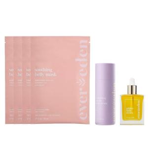 imageEvereden Nourishing Stretch Mark Cream 40 fl oz ampamp Golden Belly Serum 17 fl oz ampamp Soothing Belly Mask for Stretch Marks  2nd3rd Trimester Size 4 pack  3 Item Bundle Set  Pregnancy Skincare