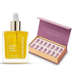 imageEvereden Stretch Mark Care Set  TriOrchid Removal Ampoules ampamp Golden Belly Serum  Clean Vegan Pregnancy and BreastfeedingSafe Skincare for Stretch Mark Prevention and Repair