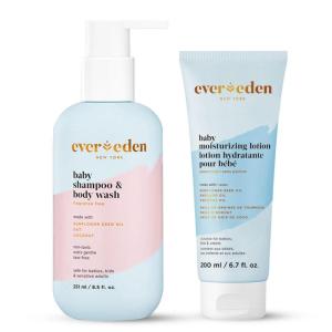imageEvereden TriWater 2in1 Cooling Baby Shampoo and Body Wash Gentle Cleansing with Coconut Oceanic Glacial and Aloe Waters  SoothingBaby Bathtime Duo