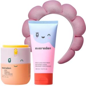 imageHappy Morning DUO Kids Spa Headband for Girls Clean ampamp Vegan Skin Care Bundle  Cloud Face Wash  SPF 20 Mineral Face Cream  NonToxic  EasytoUse SkincareMorning duo  headband