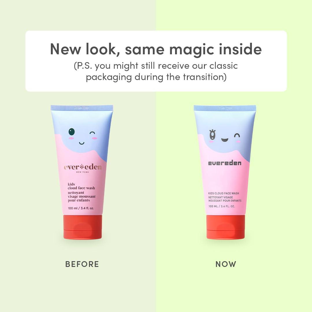 imageEvereden Kids Cloud Face Wash Tropical Sorbet 34 fl oz ampamp Kids Face Cream Cool Peach 17 oz  Creamy ampamp Fun Skin Care for Toddlers  EasytoUse Face Wash ampamp Cream  Nontoxic and Safe Skin Care