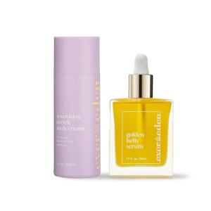 imageEvereden Golden Belly Serum 17 fl oz ampamp Nourishing Stretch Mark Cream 40 fl oz  2 Item Bundle Set  Maternity Skincare