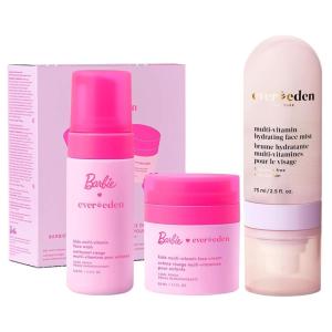 imageEvereden Happy Face DUO Barbie Edition ampamp MultiVitamin Hydrating Mist Set MultiVitamin Kids Face Wash ampamp Cream Preppy Skincare Spray ampamp Barbie Gift Bundle  Gentle Clean ampamp Vegan