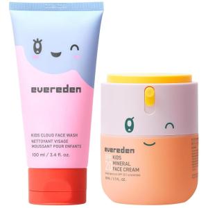 imageEvereden Kids Happy Morning DUO Clean ampamp Vegan Skin Care Bundle  Kids Skin Care Cloud Face Wash  SPF 20 Mineral Face Cream  NonToxic  NonComedogenic  Fun  EasytoUse Skincare for Toddlers