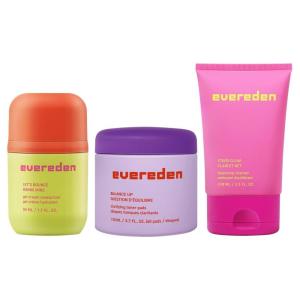 imageEvereden PreTeen Collection Triple Green Tea Steer Clear Balancing Jelly Cleanser Pre Teen Face Wash Lets Bounce GelCream Teen Face Moisturizer ampamp Balance Up WaterBased Toner Pads for Face