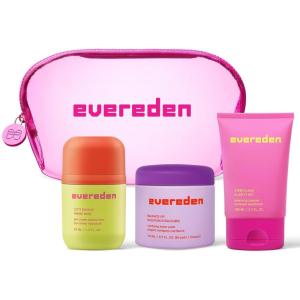 imageEvereden Preppy Skincare Collection with Triple Green Tea Teen Skincare Steer Clear Balancing Jelly Cleanser Teen Face Wash Lets Bounce GelCream Moisturizer ampamp Balance Up Toner Pads for FacePreppy Skincare with Cosmetic Bag